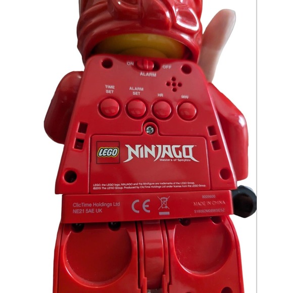 Lego Ninjago Red Ninja Alarm Clock Masters Of Spinjitzu Kai 9” 2015 Figure - Picture 4 of 6